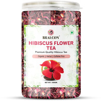 Bralcon Organic Hibiscus Flower Tea- 100G | Premium Hibiscus Tea Leaves| 100% Natural Hibiscus Flower Herbal Tea Whole Leaf | Use For Iced Tea, Cocktails| Improve Digestion