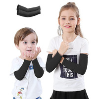Mizuna Arm Sleeve For Kids Toddlers Unisex Sports Compression Sun Protection Upf 50Cooling Tattoo Cover Up Cycling Cricket Riding Golf Football Running Winter Black