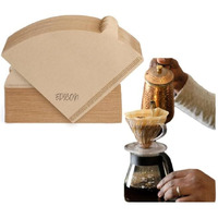Edicon Cone Shaped Unbleached All Natural Coffee Filters, Coffee Filters - Size 02, Natural Paper Coffee Filter, No Blowout, Disposable For Pour Over And Drip Coffee Maker (2-4 Cup) 100 Count