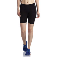 Lavos Women Under Dress Sports Cycling Shorts, Bamboo Cotton Activewear Yoga Gym Workout Anti-Bacterial Uniform, Elastic Mid Waist Shorties Tights For Womens And Girls(M) Black