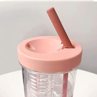 Freshdcart Fdca541 Fruit Infuser Water Bottle Juice Drinking Bottle Sports Water Bottle With Straw, Drinking Cup Portable Large Capacity For Gym, Outdoor 700 Ml (Multicolor, Pack Of 1), Plastic