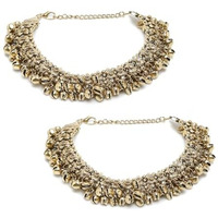 Youbella Jewellery German Silver Plated Stylish Handmade Payal Anklets For Girls And Women (Style 4)