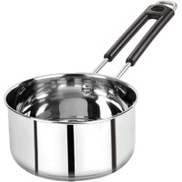 Panca Stainless Steel Sauce Pan, Tea Pan, Milk Pan Heavy Guage 1.5 Litre (Induction And Gas Stove Friendly), Silver