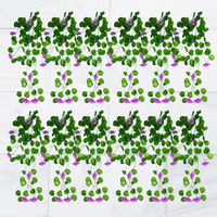 Decorebugs Artificial Flower Plants Leaves Hanging Ivy Garlands Plant Greenery Vine Creeper Home Decor Door Wall Balcony Decoration Party Festival Craft (Pack Of 12)