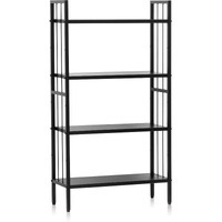 Livzing Metal 4 Tier Height Adjustable Bookshelf For Home Library | Book Shelf | Open Display Books Rack | 4 Layer Metal Rack | Book Shelf | Bookcases Wooden Almirah - Diy