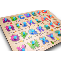 Lefan Wooden Learning Educational Board For Kids, Puzzle Toys For 2 Years Old Boys & Girls Alphabets