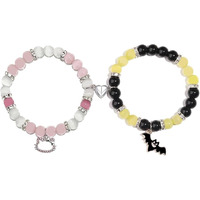 Super Softener Unisex-Adult Matching Friendship Bracelets For Couples, Best Friends, Spider Kitty, Bat Cross Designs, Jewellery Gifts (Batman & Kitty Bracelet)