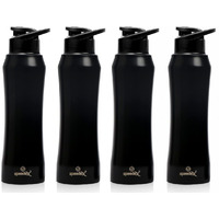 Speedex Stainless Steel Water Bottle 1 Litre, Leakproof Sipper Cap 1 Ltr, Black, Bottles 1+ Litre For School, Gym, Office, Boys, Girls, Men, Women, Kids, Fridge 1Ltr - 1000 Ml - Set Of 4