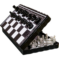 Harry & James Mini Magnetic Educational Toys Travel Chess Set, Mini Foldable Chess, Pocket Size Magnetic Travel Chess With Folding Board For Kids, Boys, Girls, Childrens And Adults (Black)