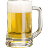 Vilon Italian Premium Solid Heavy Large Beer Mugs Set Of 6 With Handle, 360Ml, Transparent, Traditional Beer Mug Glasses Set, Perfect Coffee - Tea Glass, Everyday Drinking Glasses, Cocktail Glasses