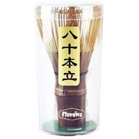 Flavoma Japanese Handmade Bamboo Matcha Whisk/Chasen/Brush - Traditional Purple/Brown Bamboo Whisk For Brewing Matcha