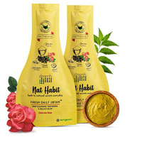 Nat Habit - Back To Natural Secrets Everyday Fresh Rose Ubtan, Face Wash, Cleanser, Face Pack Glowing Radiance, Dry & Oily Skin, Pimple, Acne Natural, Ayurvedic, (40 G) Pack Of 2