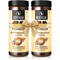 Bevzilla 400 Gram (200 Gm Pack Of 2) Instant (Butterscotch) Coffee Powder |Make 200 Cups | 100% Arabica |Strong Coffee| Classic Coffee| Espresso, Latte & Cappucino| Hot & Cold Coffee |Unbreakable Jar
