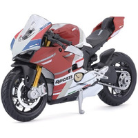 Maisto Koenig-Tom 1/18 Scale Model Compatible With Ducati Replica Miniature Model 1199 Compatible With Panigale Replica V4 S Corse Sports Bike Miniature Scale Model Collectible (Red) Plastic