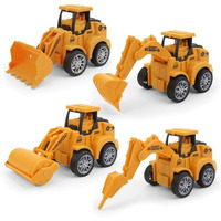 Pluspoint 4Pcs Construction Set - Press And Go Excavator, Pull Back Engineering Cars For Toddlers, Pressure Vehicle Educational Kids Toys