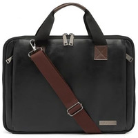 Vismiintrend Stylish Vegan Leather Office Laptop Sleeve Briefcase Handbag Shoulder Messenger Bag For Men And Women | Slim | Portable Bags |13/14/15.6 Inch Laptops | Gifts (Black)