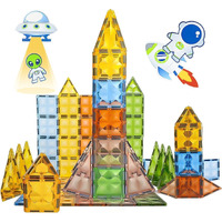 Wirescorts Magnetic Tiles For Kids, Magnetic Building Blocks For Kids 3 4 5 6 7 8 Years, Educational Learning Toys For 2 3 4 5 Year, Magnetic Toys For Kids, Learning Educational Brain Toys - 28Pcs