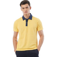 FYLTR Men's Solid Regular Fit Polo Shirt (FYLSS23MP-009_Dusk Yellow 2XL)