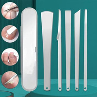Kliffoo Pedicure Knife For Feet 5 Pcs Dead Skin Corn Foot Callus Remover Kit Foot Care Nail Knives For Ingrown Toenail File And Lifters, Foot Repair Tools Sharp Blades Dead Skin Remover Foot Scraper