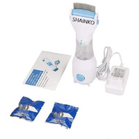 Shainko Electrical Chemical Free Head Lice Removal Comb Head Nits Capture Comb Electrical Head Lice Comb Eggs Remover Hair Vacuums Machine For Lice Removed. (White)