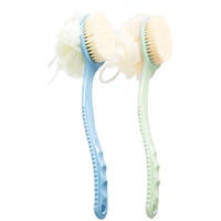 2In1 Creation Bath Body Brush With Soft Comfortable Bristles Long Handle Gentle Exfoliation Improve Skin's Health And Beauty Wet Or Dry Brushing Back Scrubber For Shower (Pack- 2 Pic)