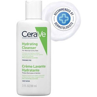 Cerave Hydrating Cleanser For Normal To Dry Skin (88Ml) - Non-Foaming Face Wash With Hyaluronic Acid And Ceramides | Non-Comedogenic, Non-Irritating And Fragrance-Free Cleanser