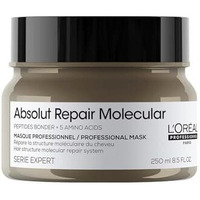 Loreal Professionnel Absolut Repair Molecular Deep Repairing Rinse-Off Cream Mask For Damaged Hair - 250 Ml | Repairs Very Damaged Hair And Restores Strength With 2% Peptides Bonder & 5 Amino Acids