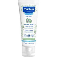 Mustela Hydrabebe Facial Cream - 40Ml | Nourishing Face Lotion For Normal Skin | Hypoallergenic, Long-Lasting Hydration With Sweet Almond & Jojoba Oil | Gentle Care For Newborns & Babies