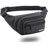 Gotrippin By Destinio Waist Bags For Men Women- Premium Stitching, Branded Zippers, Waterproof Pocket, Rfid Safe- Large Fanny Pack For Hiking Travel, Money Belt (Polyester, Black)