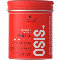 Schwarzkopf Professional Osis+ Thrill Elastic Clay Hair Styling Fibre Gum I Enhances Defination And Shine I Easy To Apply And Wash I Vegan | Tames Frizz And Fly Aways | 100 Ml