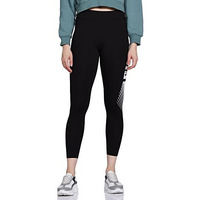 Puma Women's Fitted Mid Rise Leggings (58687501_Black_Large)