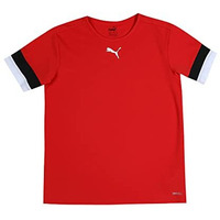 Puma Polyester Unisex Kid's Letter Print Regular Fit T-Shirt (70493801_Red-Black-White 152), 11-12 Years