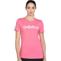 Adidas Women Cotton W Lin T Sports Slim Fit T-Shirts Art 14,(Xl),Pink