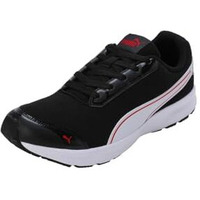 Puma Mens Kuiper Black-White-High Risk Red Running Shoe - 9 Uk (31005902)