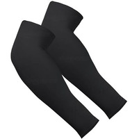 Snmmifer Uv Protection Compression Arm Sleeves, Black, Sun Protection For Men And Women (1-No Thumb-Black, Arm Sleeves)