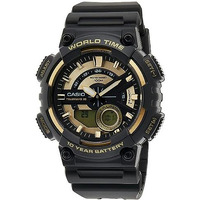 Casio Youth-Combination Analog-Digital Gold Dial Men's Watch - Aeq-110Bw-9Avdf (Ad206)