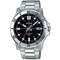 Casio Enticer Analog Black Dial Men's Watch (Mtp-Vd01D-1Evudf, A1362, Silver)