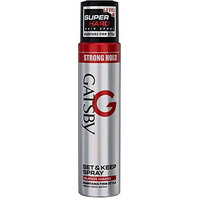 Gatsby Japan Set And Keep Hair Spray Super Hard, 250Ml | Quick Drying, Long Lasting Hold, No Flaking & Natural Shine | Non Sticky & Easy Wash Off | Styling Hair Spray