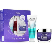 Olay Retinol Kit For Overnight Repair|Retinol Cream With Free Cleanser|Plumper, Younger Looking Skin|24H Hydration|Fragrance Free|Normal, Oily, Dry,Combination Skin|Paraben & Sulphate Free|Pack Of 2