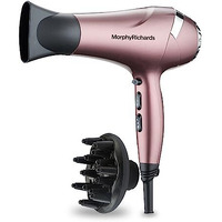 Morphy Richards Stylist Care Hd222Dc Professional Hair Dryer With Diffuser,Removable Concentrator,3Speed 2Heat Setting,Cool Air Mode,2Yr Warranty,Wine Red And Silver Chrome,2200 Watts|Gift For Him Her
