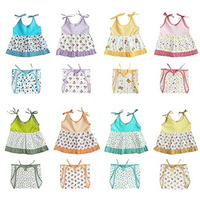About Space New Born Baby Clothes - (Set Of 8) New Born Baby Cotton Frocks With Nappies For Baby Girls - Multicolor Sleeveless Printed Jhabla Baby Wear, Infant Clothing Combo For 0 To 6 Months Babies