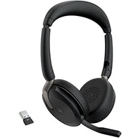 Jabra Evolve2 65 Flex, Link380A Uc Stereo, Over Ear Wireless Headphones,Black