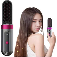 Lufjika Cordless Hair Straightener Brush - Hair Straightening Machine Hair Styling Tools & Comb Straightener For Women | Brush Straightener & Pressing Machine Hair For Hair Straightner (Standerd)