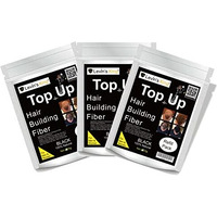 Levins King Hair Building Fiber, Concealer Refill Use For Toppik, Looks 21,Regrowth & All Other Hair Fiber Etc. (Black 25+25+25G) Pack Of 3