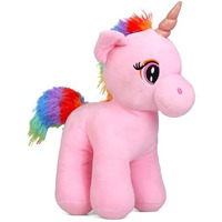 Mirada Enchanting Light Pink Unicorn Soft Toy | Great Gift For Girls/Kids | Floppy And Glittery With Sparkling Horn | Soft Stuffed Plush Animal |- 29Cm