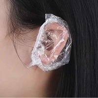 Baerfit 100 Pieces Waterproof Ear Cover Protect From Water Spa Home Use Hotel And Hair Salon, Waterproof Ear Protector, Bathing Ear Cover Caps, Covers For Hair Dye, Shower, And Bathing