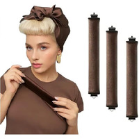 Denmile 3Pcs Heatless Curler For Women Hair Curler Without Heat Heatless Curler Satin Curling Rod With Hook No Heat Rollers For All Hair Types Heatless Curls Hair Roller Heatless Curls Headband