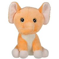 Mirada Plush Suffed Light Brown Cute Glitter Eye Elephant Soft Toy - 25 Cm