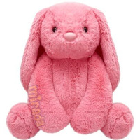 Mirada Cute Coral Bunny Soft Toy For Girls/Kids | Huggable Rabbit With Long Ears | Soft Stuffed Floppy Plush Animal | - 35Cm