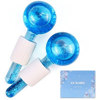 Poleview Facial Ice Globe Smart Cool Face Roller Ball, Facial Massage Tools For For Neck Eye Circle Reduce Puffiness Anti Ageing Wriknles Soothing Firming Skin 2Pcs